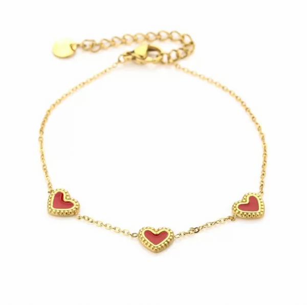 Red heart bracelet